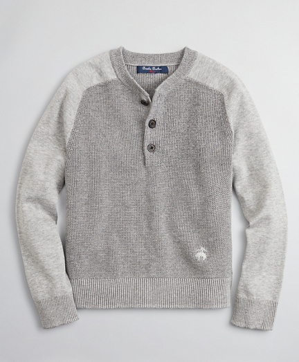 cotton waffle henley