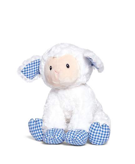 blue stuffed lamb