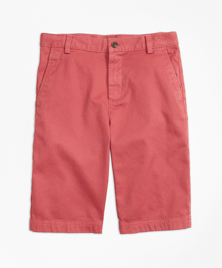 Boys Washed Cotton Stretch Chino Shorts