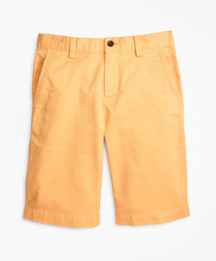 orange chino shorts