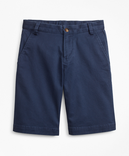 Boys Washed Cotton Stretch Chino Shorts