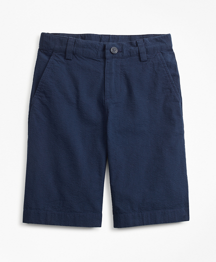 Boys Seersucker Bermuda Shorts