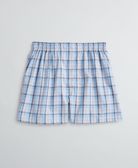 Plaid Cotton Broadcloth Boxers - Brooks Brothers