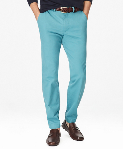 Clark-Fit Washed Stretch-Cotton Chino Pants - Brooks Brothers