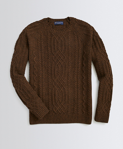 brooks brothers cable knit sweater