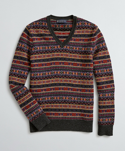 brooks brothers fair isle sweater