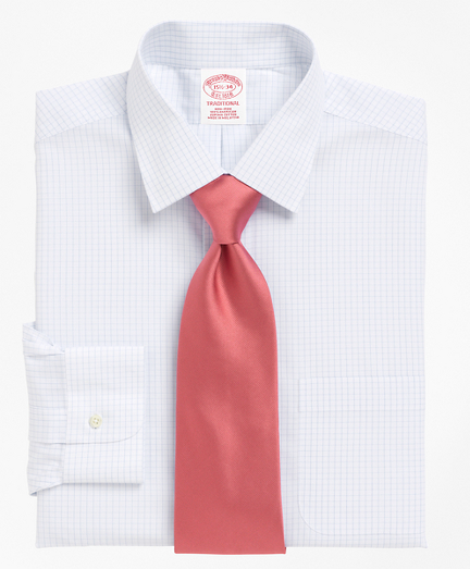 Traditional Relaxed-Fit Dress Shirt, Non-Iron Graph Check