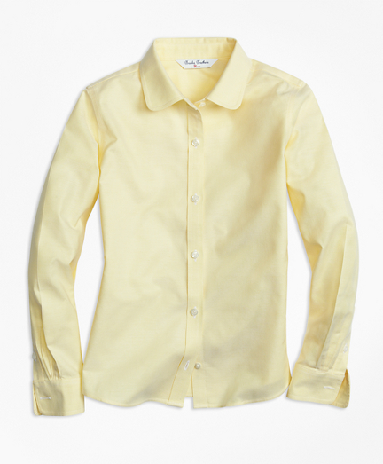 Girls Non-Iron Long-Sleeve Oxford