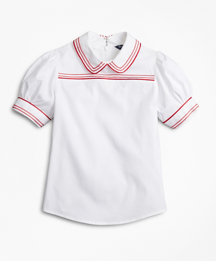 Girls Cotton Puff Sleeve Blouse