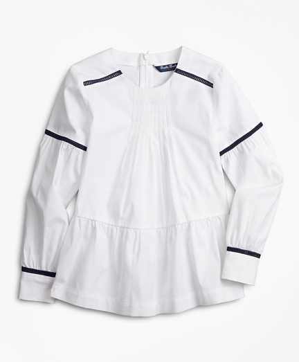 Girls Cotton Peplum Blouse
