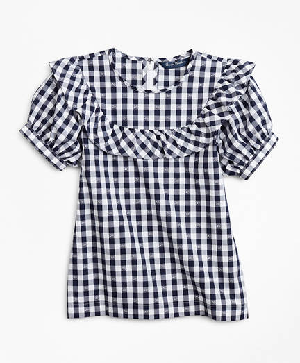 gingham school blouse