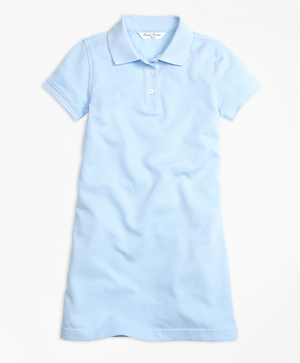Girls' Light Blue Short-Sleeve Polo 