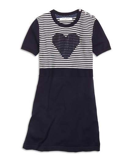 Short-Sleeve Cotton Heart Dress