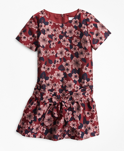 Girls Jacquard Drop Waist Dress