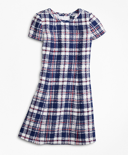 girls blue plaid dress