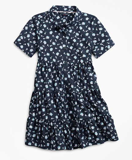 Girls Non-Iron Supima&reg; Cotton Floral Dress
