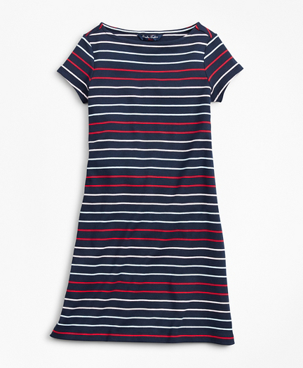 Girls Cotton Knit Stripe Dress