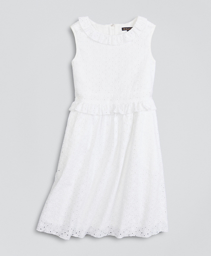 girls white ruffle dress