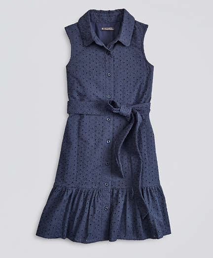 navy blue shirt dress with belt