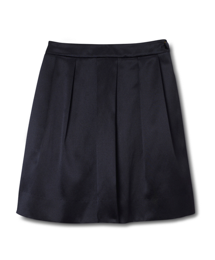Girls Solid Silk Cotton Satin Skirt