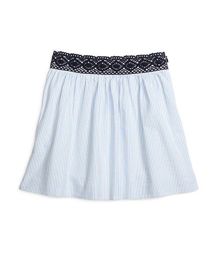 Cotton Seersucker Full Skirt