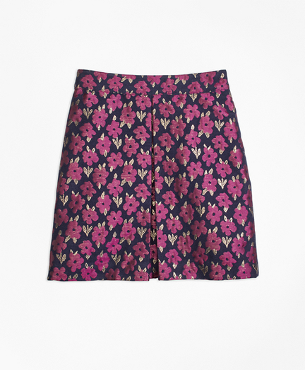 Girls Floral Jacquard Skirt