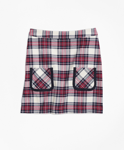 Girls Twill Plaid Skirt