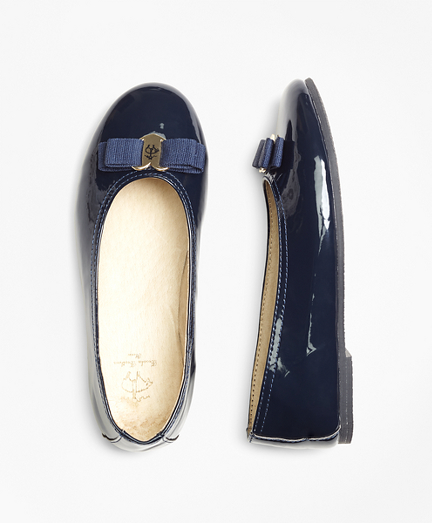 navy patent flat shoes