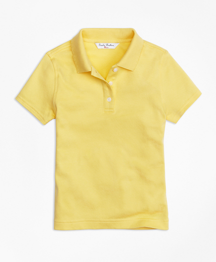 ladies yellow polo shirt