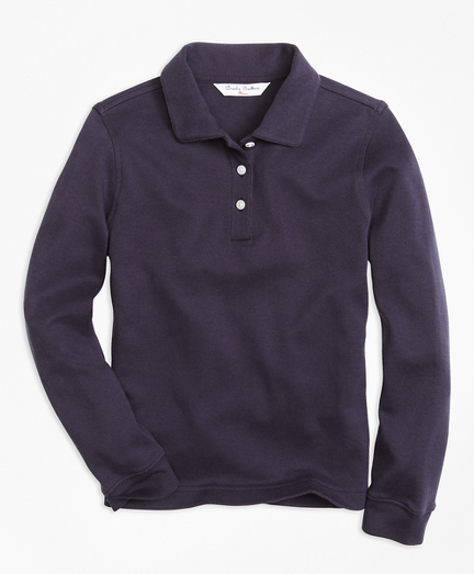 Girls Long-Sleeve Polo Shirt