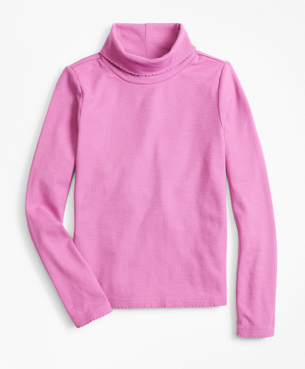 Girls Knit Scalloped Turtleneck