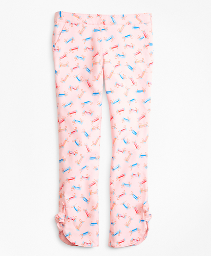 Girls Cotton Tossed Candy Print Pants