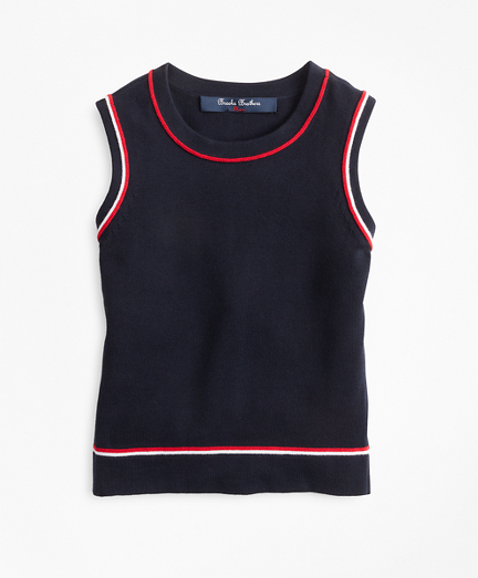 Girls Cotton Crewneck Shell
