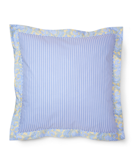 Stripe and Paisley Flange Euro Sham