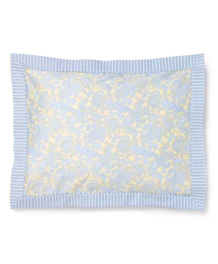 Paisley and Stripe Flange King Sham