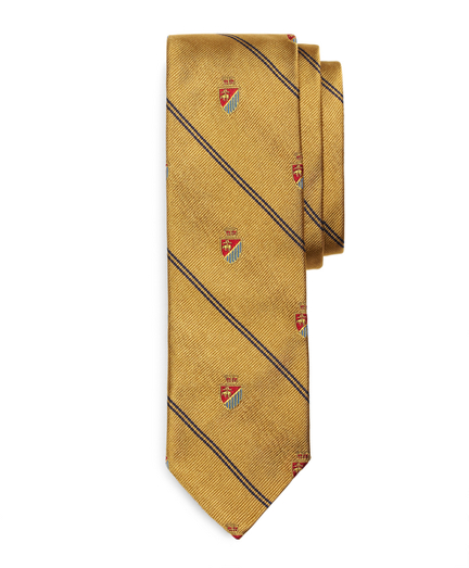 Fleece and Crest Stripe Slim Tie