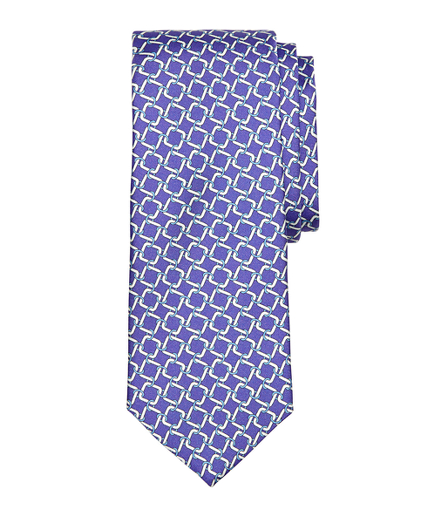 Square Link Print Tie