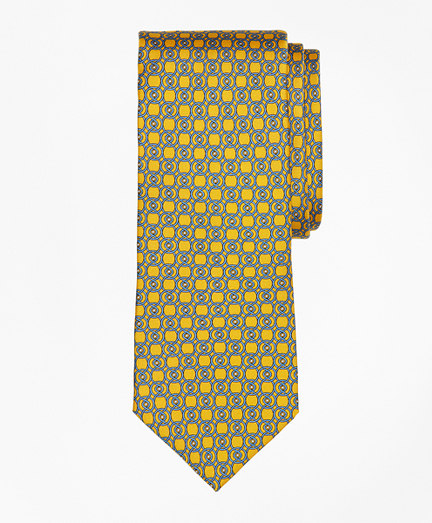 Circle Link Print Tie