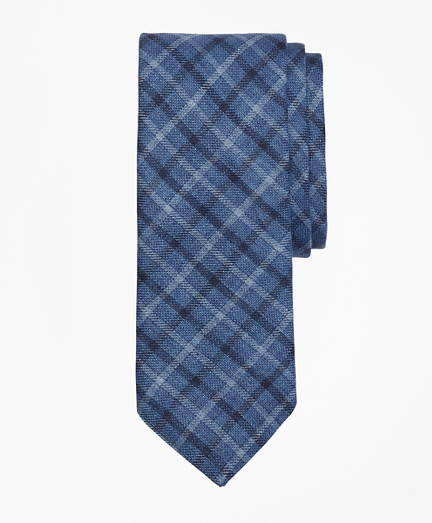 Multi-Windowpane Linen Tie