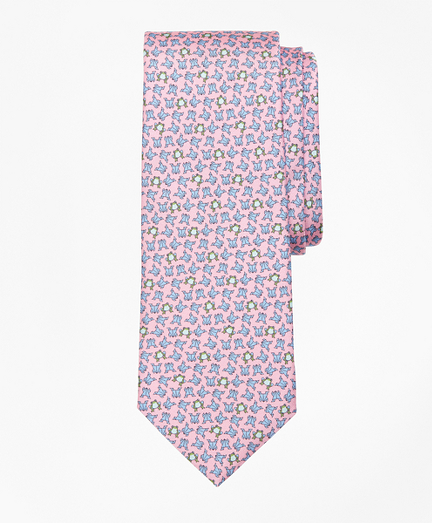 Frog Motif Print Tie