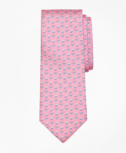 Bee Motif Print Tie