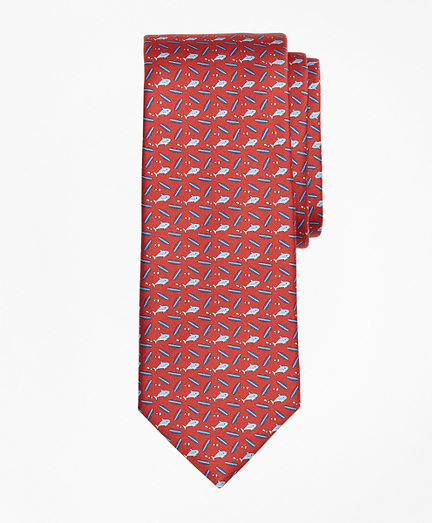 Shark and Surf Board Print Tie