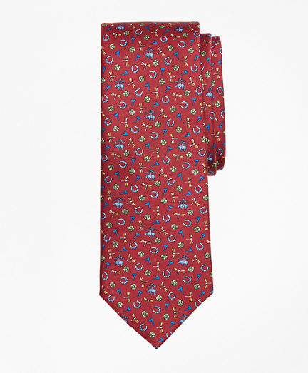 Lucky Motif Print Tie