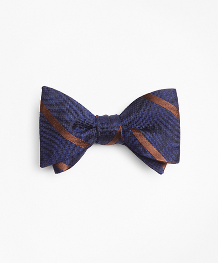 Textured Bar Stripe Bow Tie