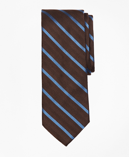 Herringbone Ground Bar Stripe Tie