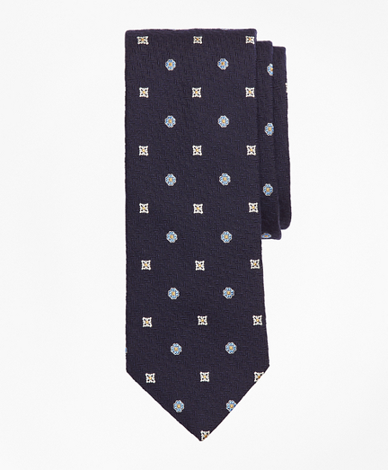 Textured Ground Multi-Flower Tie