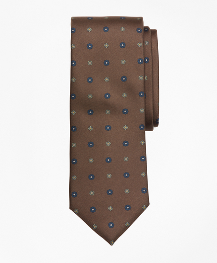 Flower Medallion Print Tie