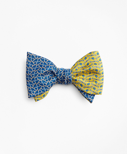 Bit Chain Link Print Reversible Bow Tie