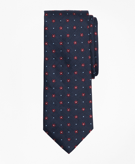 Silk and Linen Flower Tie