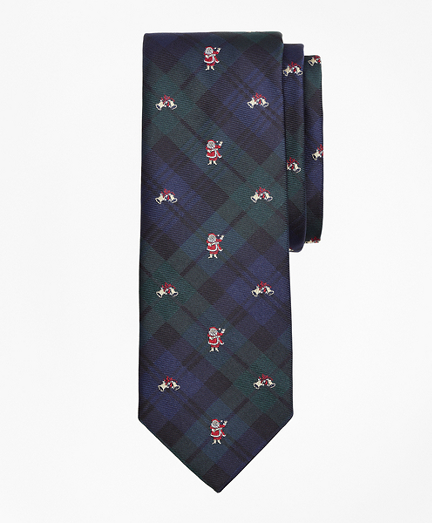 Plaid with Santa Claus Tie